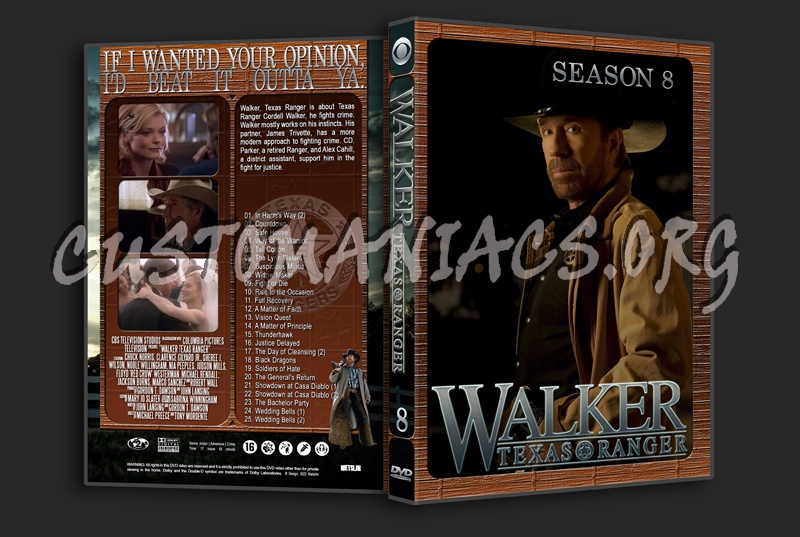 Walker Texas Ranger Season 8 dvd cover