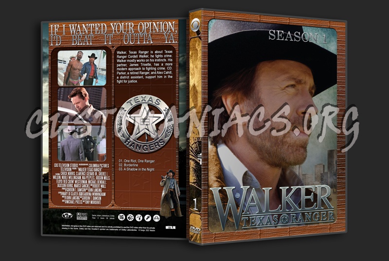 Walker Texas Ranger 1-9 with Spine dvd cover