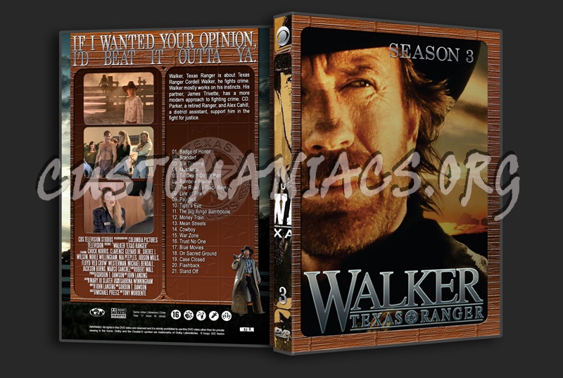Walker Texas Ranger 1-9 with Spine dvd cover