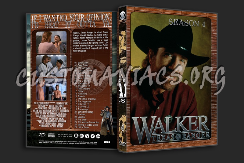 Walker Texas Ranger 1-9 with Spine dvd cover