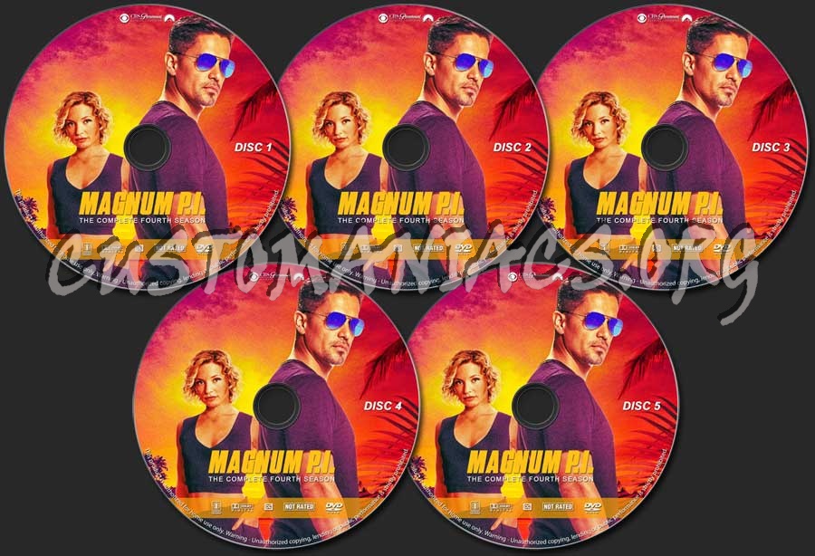 Magnum P.I. - Season 4 dvd label