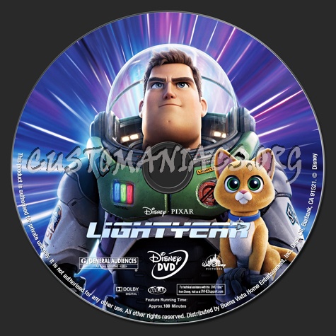 Lightyear dvd label