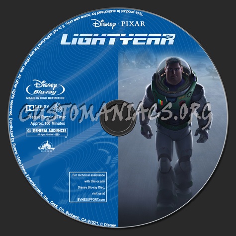 Lightyear blu-ray label