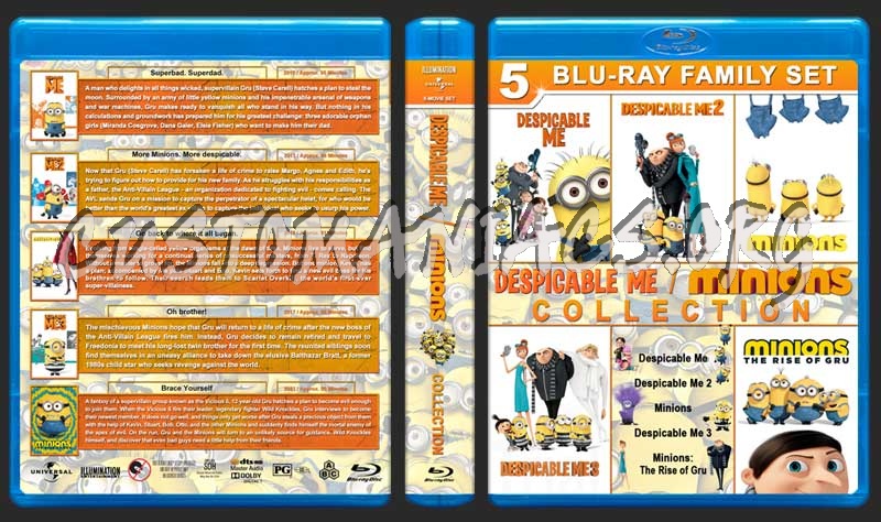 Despicable Me / Minions Collection blu-ray cover
