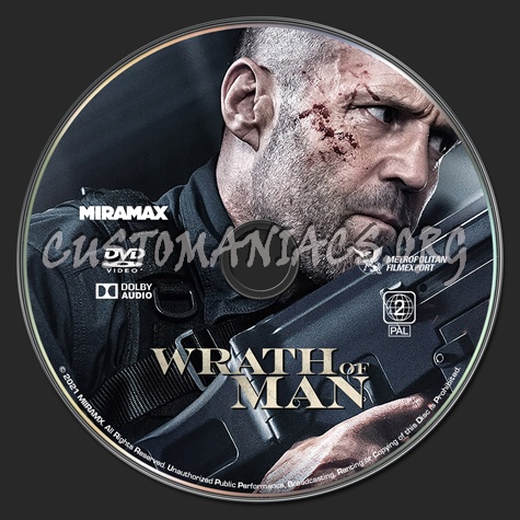 Wrath of Man 2021 DVD Label dvd label