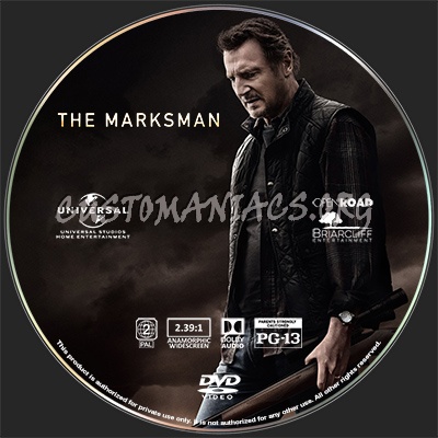 The Marksman 2021 DVD Label dvd label