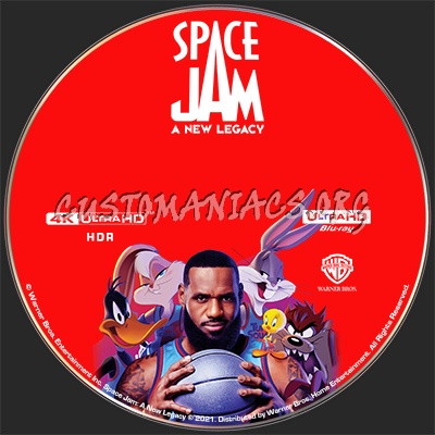 Space Jam A New Legacy UHD Bluray Label! blu-ray label