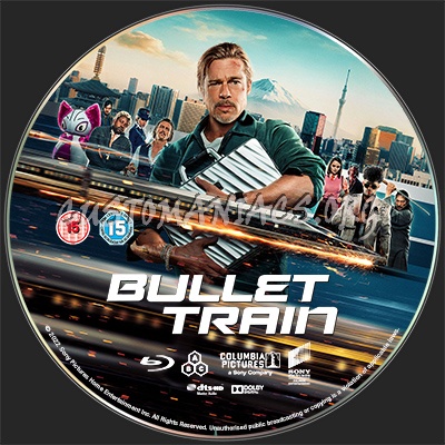Bullet Train 2022 Bluray Label blu-ray label