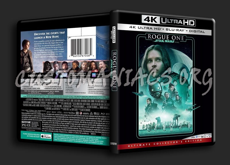 Star Wars Rogue One 4K blu-ray cover