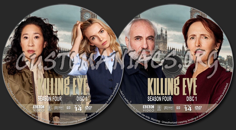 Killing Eve - Season 4 dvd label