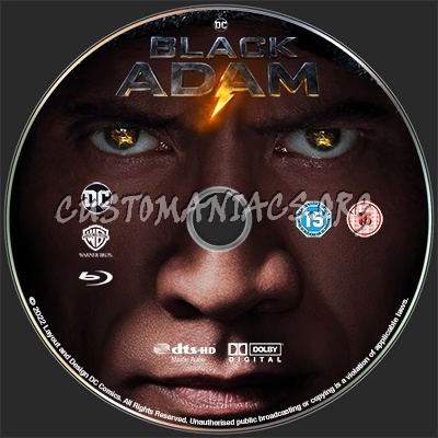 Black Adam 2022 Bluray Label blu-ray label