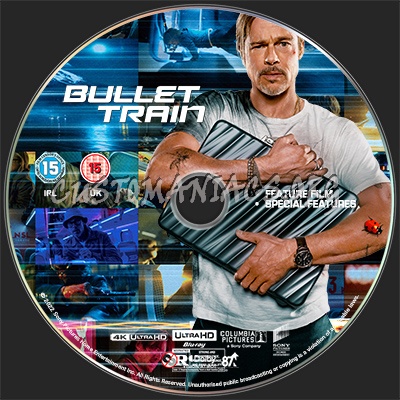 Bullet Train 2022 UHD Bluray Label v2 blu-ray label