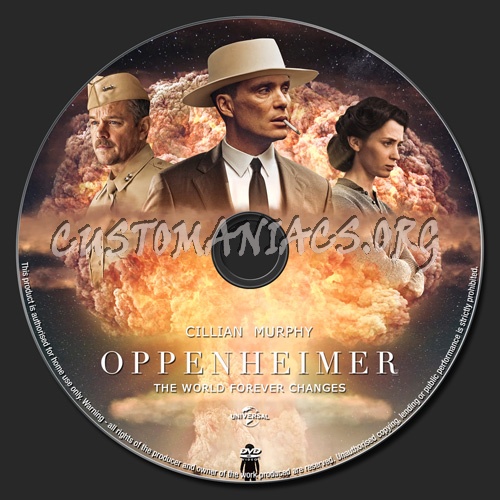 Oppenheimer dvd label