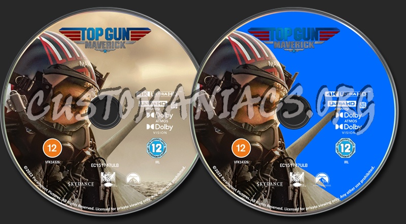 Top Gun Maverick UHD Bluray blu-ray label