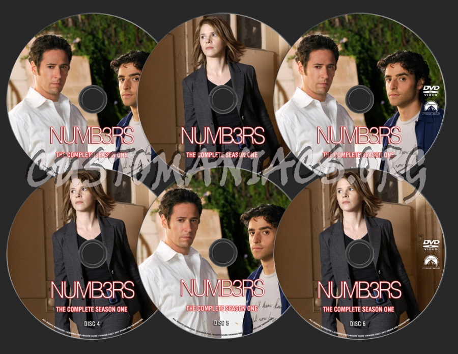 NUMB3RS Season 1 dvd label
