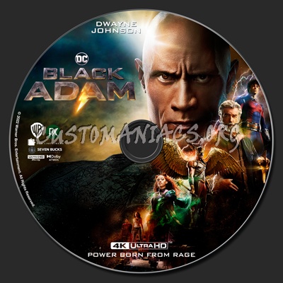 Black Adam 4k blu-ray label
