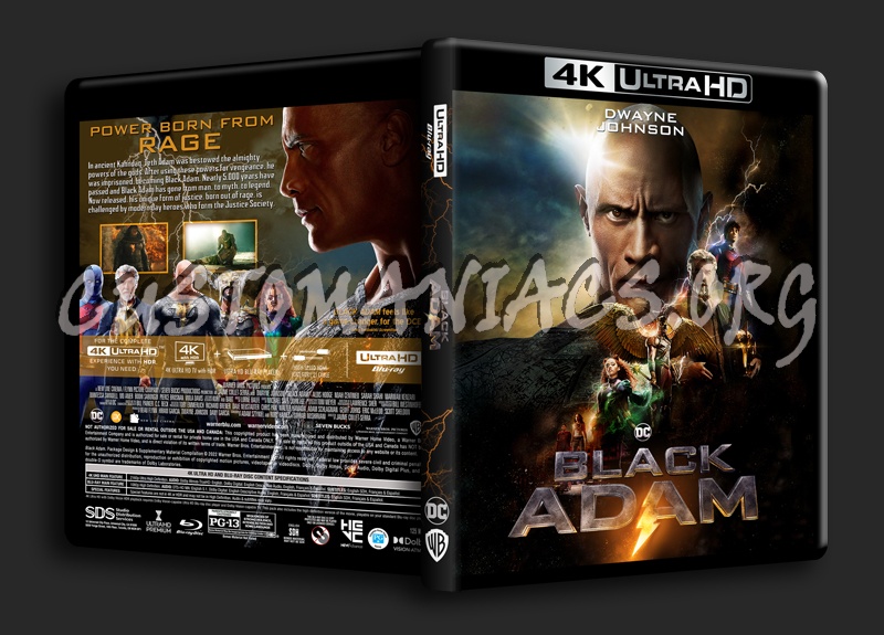 Black Adam 4k dvd cover