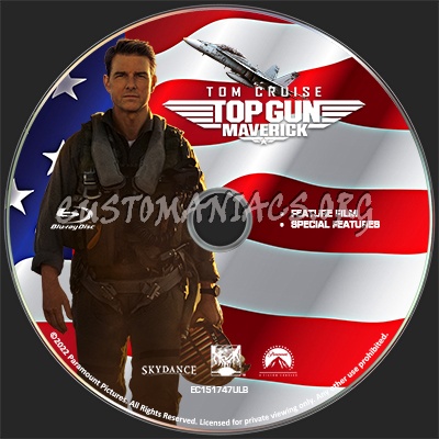 Top Gun Maverick blu-ray label