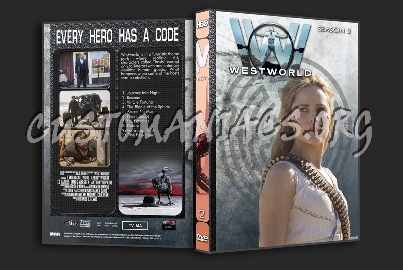 Westworld 4 seasons with spine dvd cover