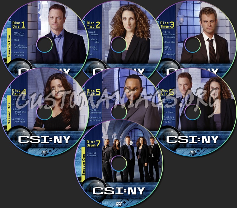 CSI NY Season One dvd label
