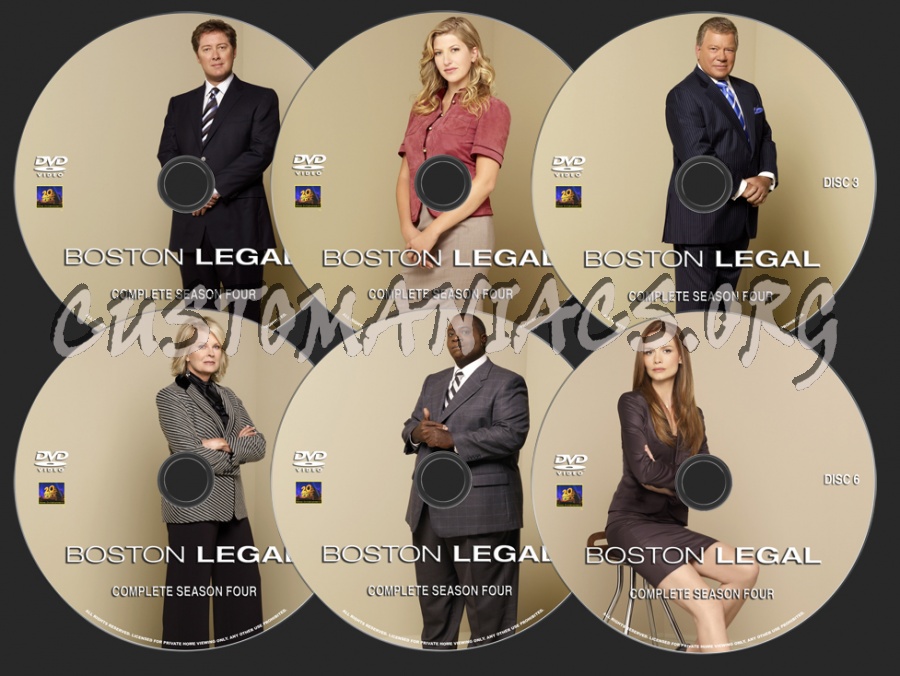 Boston Legal Season 4 dvd label