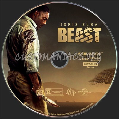 Beast (2022) UHD blu-ray label