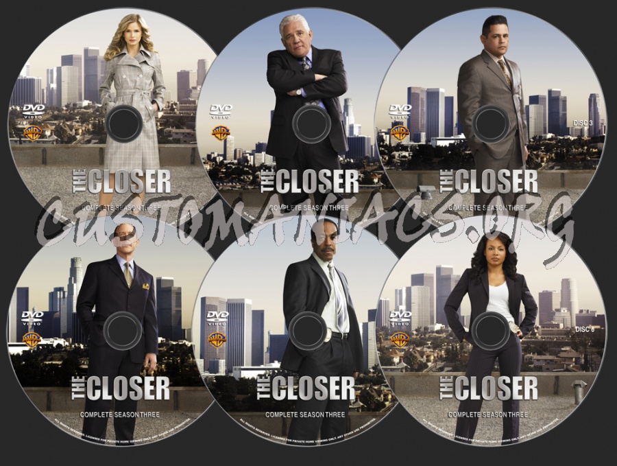 The Closer Season 3 dvd label