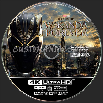 Black Panther - Wakanda Forever UHD Label blu-ray label