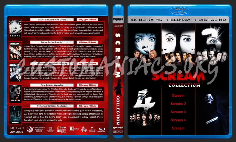 Scream Collection (4K) blu-ray cover