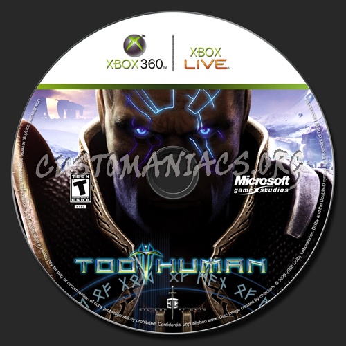 Too Human dvd label