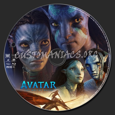 Avatar: The Way Of Water (aka Avatar 2) blu-ray label