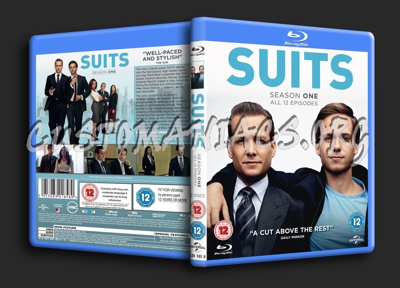 Suits Season 1 blu-ray cover