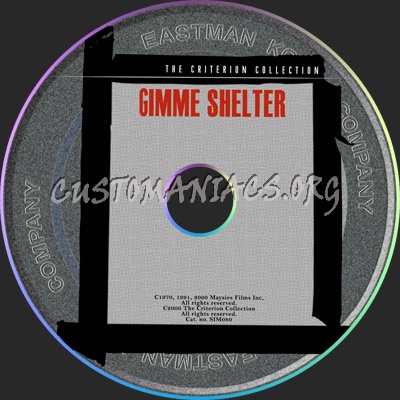 099 Gimme Shelter dvd label