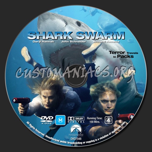 Shark Swarm dvd label - DVD Covers & Labels by Customaniacs, id: 46417