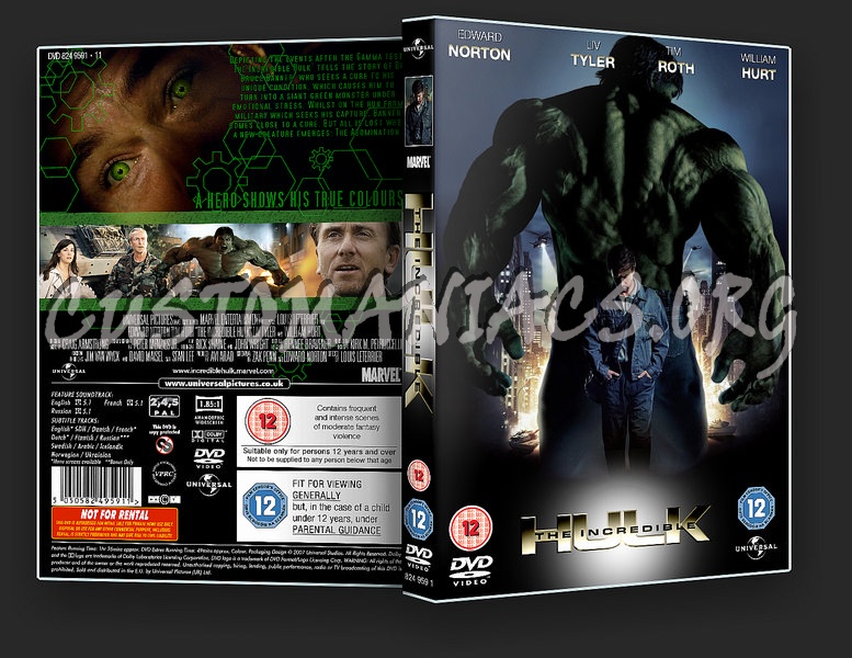 Incredible Hulk dvd cover