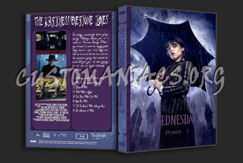 Wednesday - season 1 dvd cover