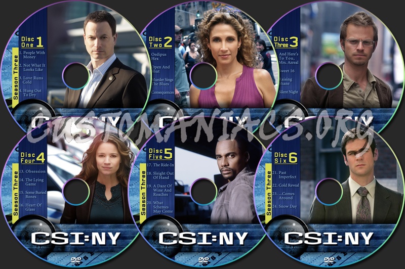 CSI NY season three dvd label