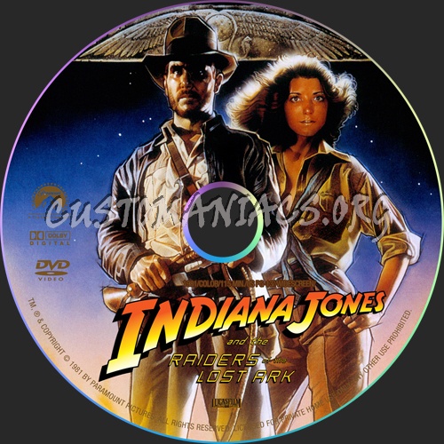 Indiana Jones and the Raiders of the Lost Ark dvd label - DVD Covers ...