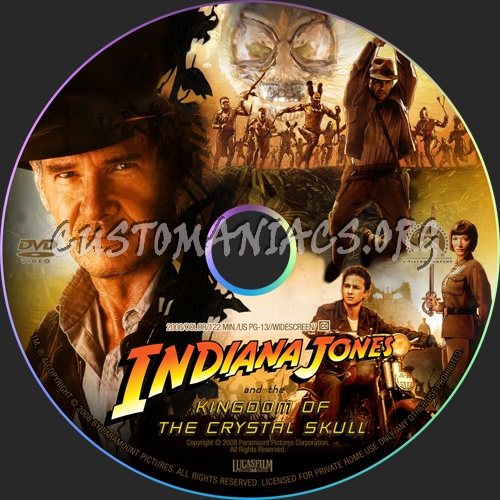 Indiana Jones and the Kingdom of the Crystal Skull dvd label