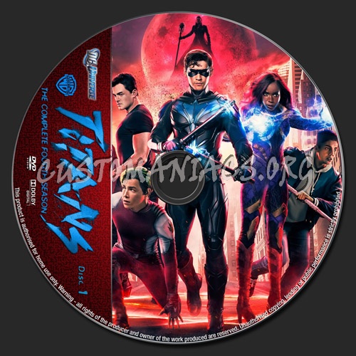 Titans Season 4 dvd label