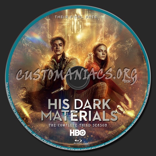His Dark Materials Season 3 blu-ray label
