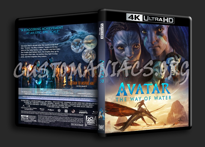 Avatar: The Way Of Water (aka Avatar 2) 4k dvd cover
