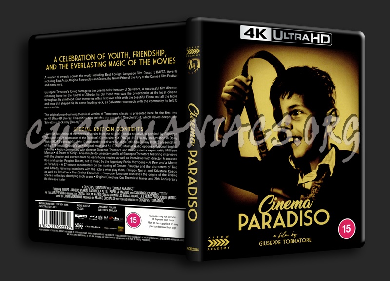 Cinema Paradiso 4K blu-ray cover