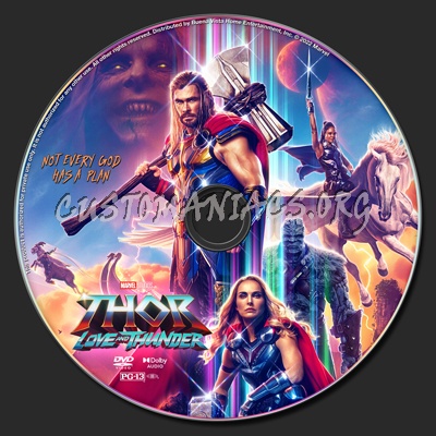 Thor: Love And Thunder dvd label