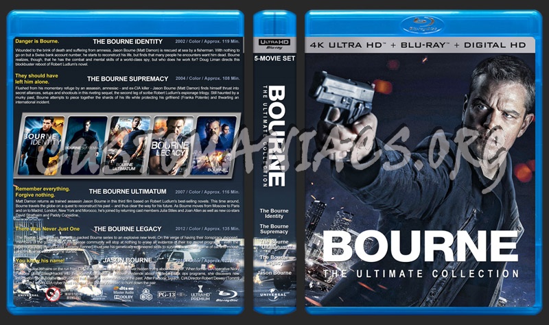 Bourne: The Ultimate Collection (4K) blu-ray cover