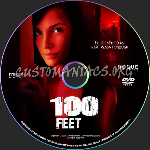 100 Feet dvd label