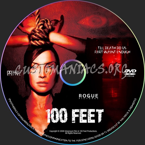 100 Feet dvd label
