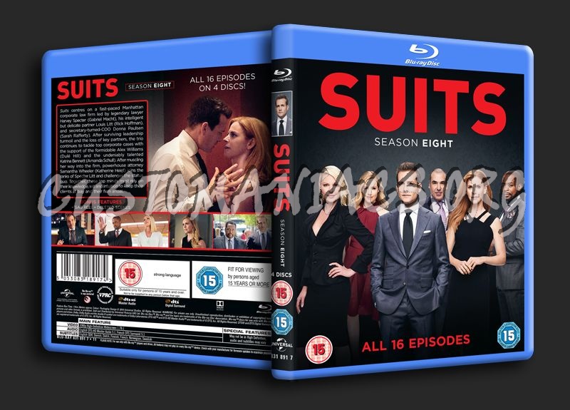Suits Season 8 blu-ray cover