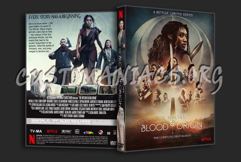 The Witcher Blood Origin Season 1 dvd cover
