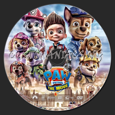 Paw Patrol: The Movie dvd label